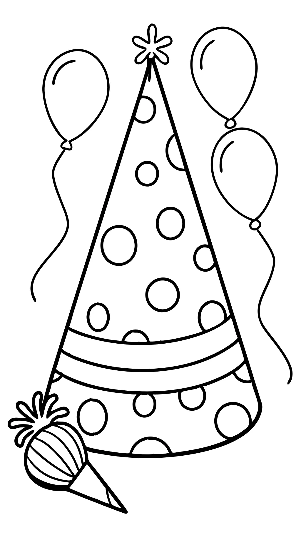 coloring pages of birthday hats